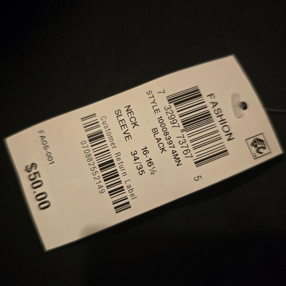 Alfani Mens LargeBlack Slim Fit Shirt. BNWT! - Picture 2 of 5